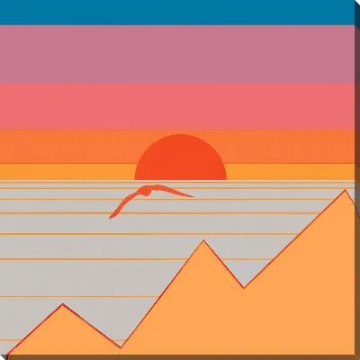 Картина маслом Разноцветное небо на закате