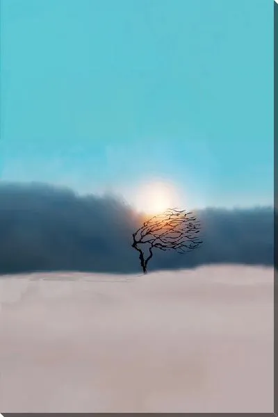 Картина маслом Танцующее дерево