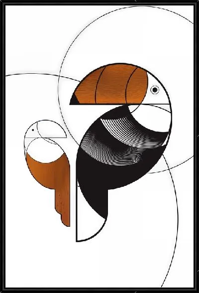 Картина Попугаи в стиле минимализм