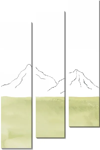 Модульная картина Горы в стиле минимализм №2