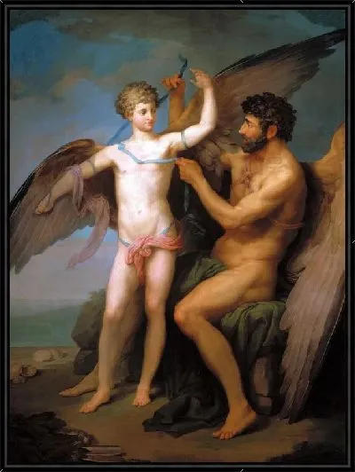 Картина Дедал привязывает крылья Икару