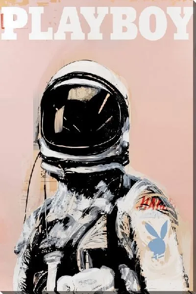 Картина маслом Playboy космонавт