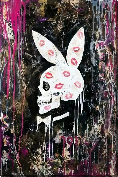 Картина маслом Череп Playboy