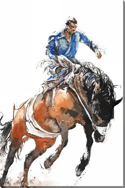Постер Ковбой на лошади