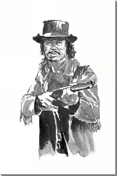 Картина маслом Рисунок ковбоя