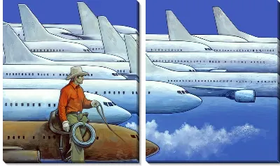 Ковбой на самолетах