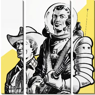 Модульная картина Космические ковбои