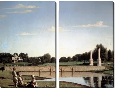 Картина Вид на плотину в усадьбе Спасское Тамбовской губернии (View of the dam on the farm Spasskoe Tambov province)