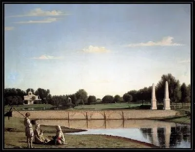 Вид на плотину в усадьбе Спасское Тамбовской губернии (View of the dam on the farm Spasskoe Tambov province)