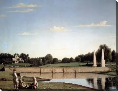 Картина Вид на плотину в усадьбе Спасское Тамбовской губернии (View of the dam on the farm Spasskoe Tambov province)