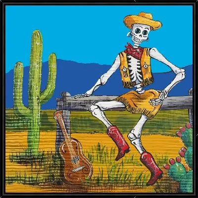 Скелет с гитарой