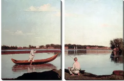 Картина Рыбаки. Вид в Спасском (Fishermen. Type in the Spassky)