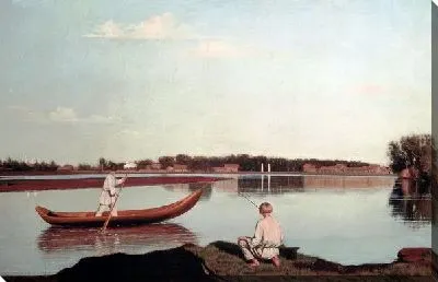 Картина Рыбаки. Вид в Спасском (Fishermen. Type in the Spassky)