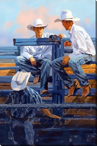 Картина маслом Три ковбоя