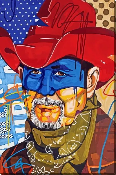 Картина маслом Ковбой в поп-арт стиле