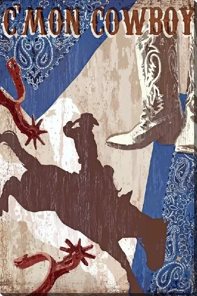 Постер Ковбойский коллаж с сапогами