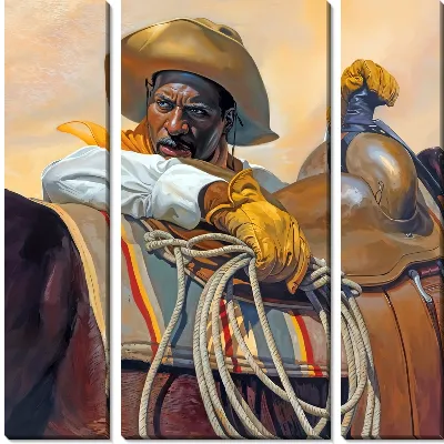 Модульная картина Уставший ковбой