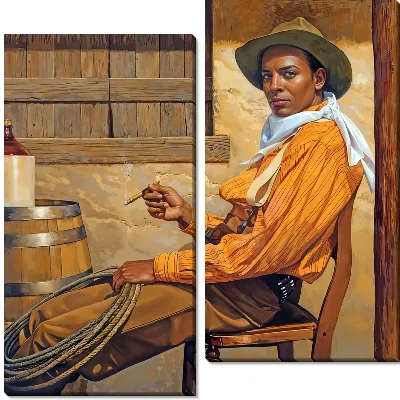 Модульная картина Ковбой отдыхает