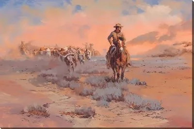 Картина маслом Ковбой в дороге