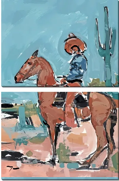 Модульная картина Мексиканский ковбой