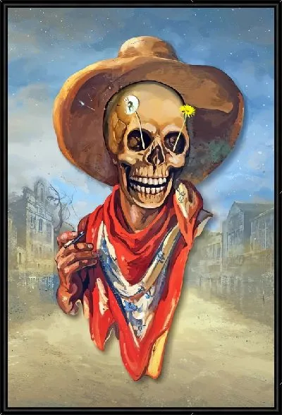 Картина Скелет-ковбой
