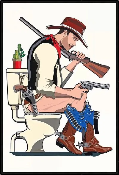 Картина Ковбой в туалете