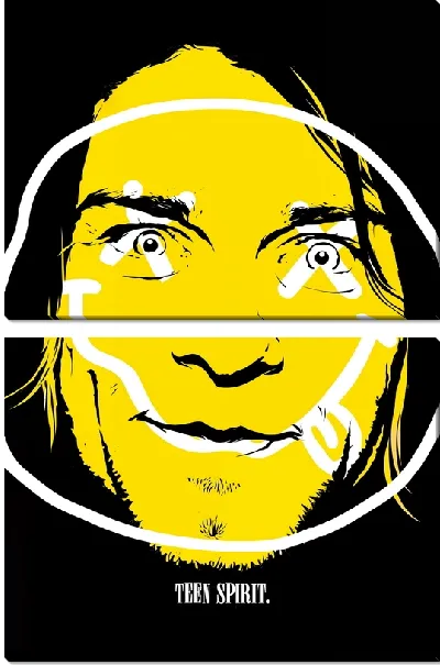 Модульная картина Желтое лицо Курта Кобейна