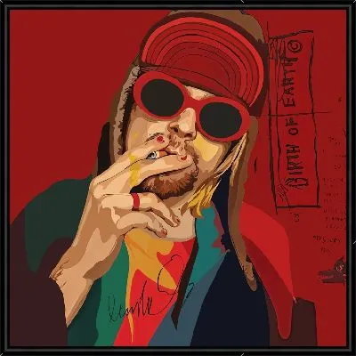 Картина Солист группы Нирвана Кобейн