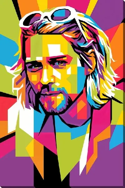 Картина маслом Поп-арт портрет Нирвана - Курт Кобейн