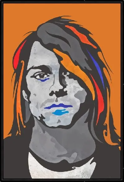 Картина Курт Кобейн в стиле стрит-арт