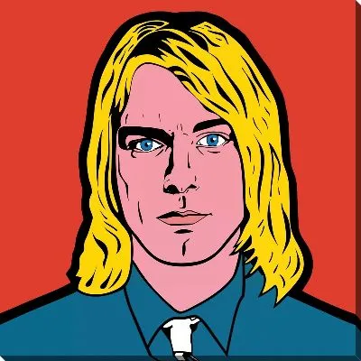 Картина маслом Кобейн в стиле Уорхола