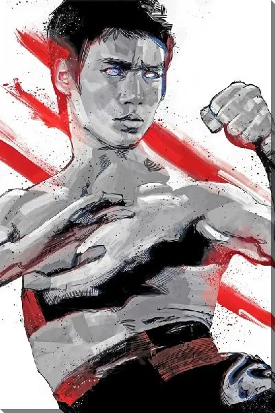 Картина маслом Брюс Ли и боевые искусства