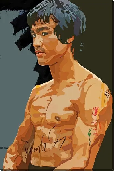 Постер Портрет актера Брюса Ли