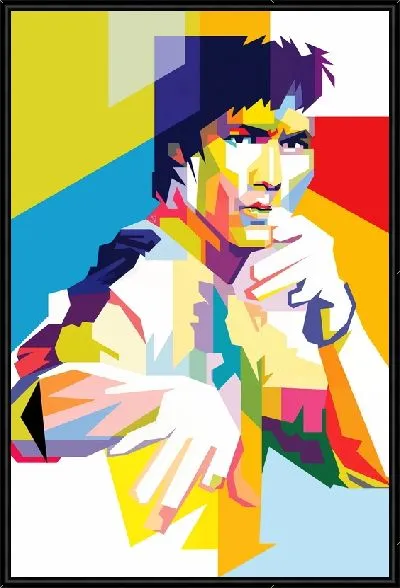 Картина Брюс Ли и боевое искусство кунг-фу