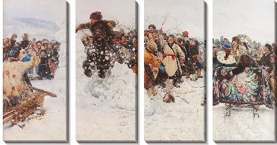 Картина Взятие снежного городка