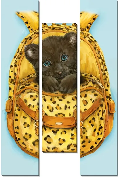 Модульная картина Детеныш пантеры