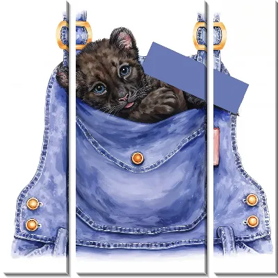 Модульная картина Сумчатый детеныш пантеры