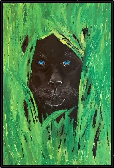 Картина Пантера в траве