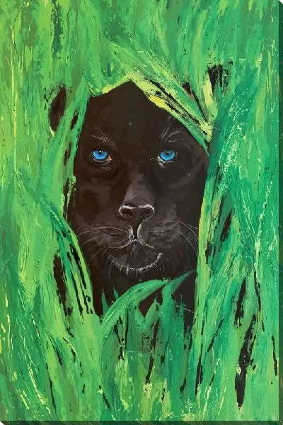 Постер Пантера в траве