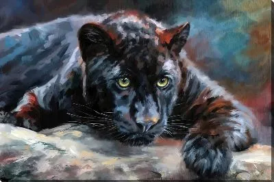 Картина маслом Пантера в природе