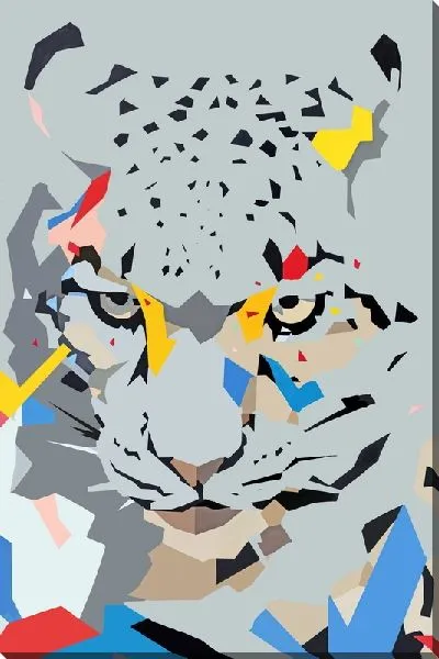 Картина маслом Леопард в стиле арт