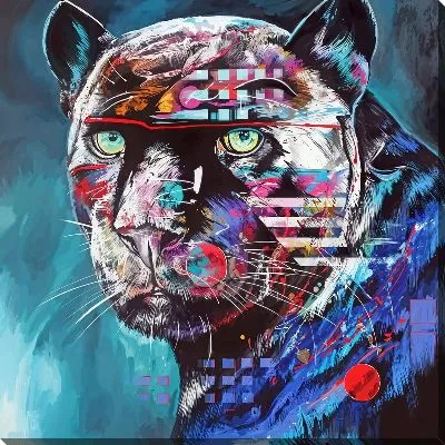Картина маслом Серьезная пантера