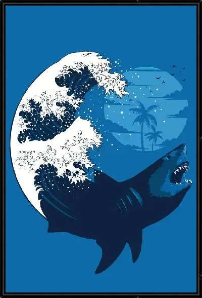 Картина Волна и акула