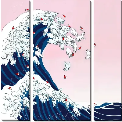 Модульная картина Волны с барашками