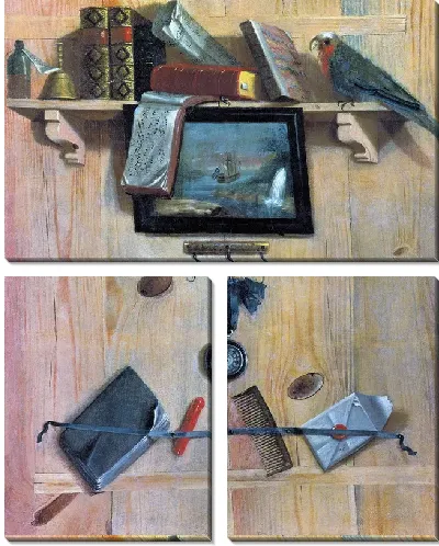 Картина Натюрморт с нотами и попугаем (Still Life with Parrot and notes)