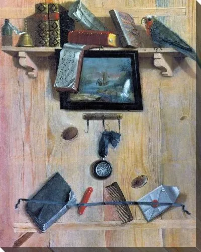 Картина Натюрморт с нотами и попугаем (Still Life with Parrot and notes)