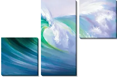 Модульная картина Лазурная волна №21