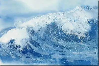 Картина маслом Белоснежная пена волны