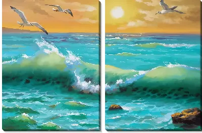 Чайки над волнами