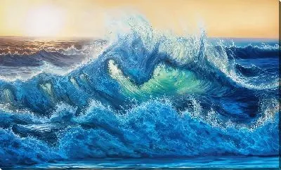 Картина маслом Пенная волна